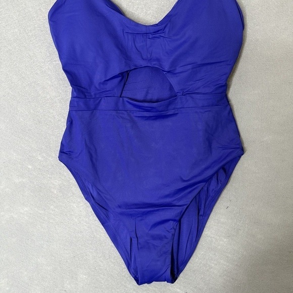 Andie The Samoa One Piece Bathing Suit Women Sz Medium Lapis Blue Cut Out NWT - Picture 7 of 16